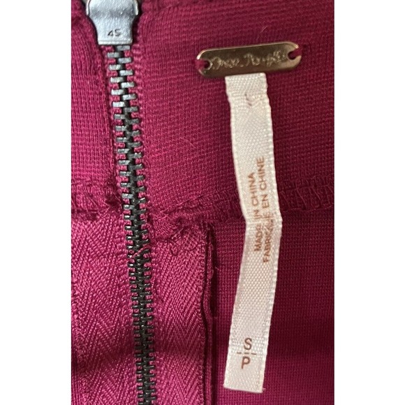 Free People Magenta Sleeveless Cha Cha Zipper Back Mini Dress Size Small - Picture 6 of 10